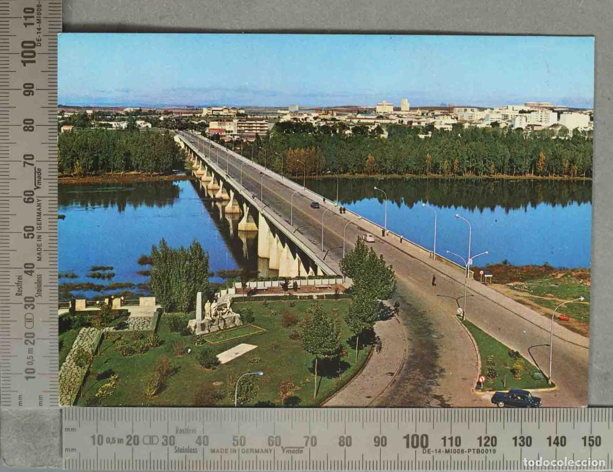Postales: POSTAL. Badajoz - Puente de la Universidad - Rio Guadiana