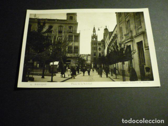 Postales: BADAJOZ PLAZA DE LA SOLEDAD ED. LIBRERIA M. DURAN N&ordm; 9