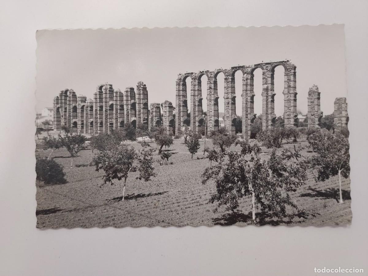 Postales: POSTAL MERIDA DETALLE DEL ACUEDUCTO ROMANO DE LOS MILAGROS. SIN CIRCULAR. A&Ntilde;OS 1940 1950. GARRABELLA