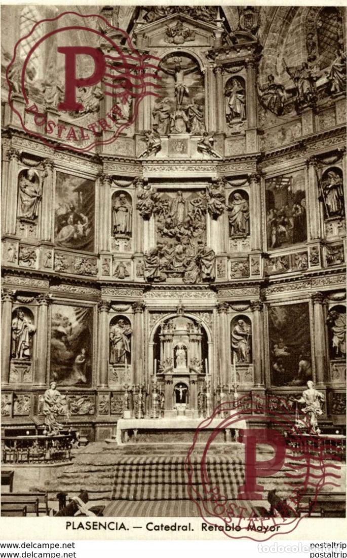Postales: PLASENCIA C&Aacute;CERES,CATEDRAL, RETABLO MAYOR