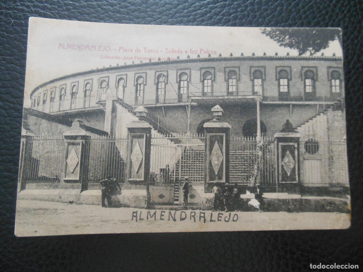 Postales: TARJETA POSTAL DE ALMENDRALEJO BADAJOZ PLAZA DE TOROS SUBIDA A LOS PALCOS