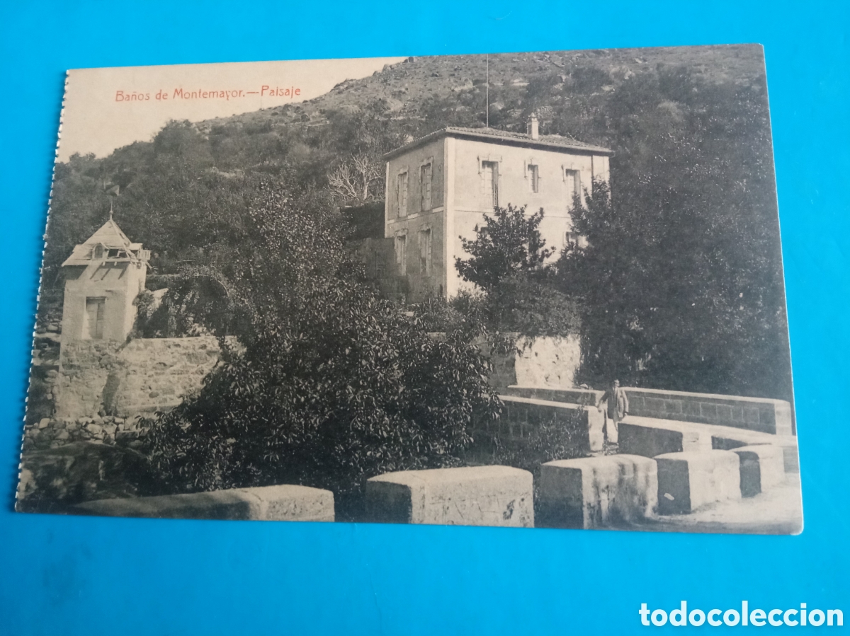 Postales: Antigua postal fotogr&aacute;fica, Ba&ntilde;os de Montemayor (C&aacute;ceres) Calle de las Termas