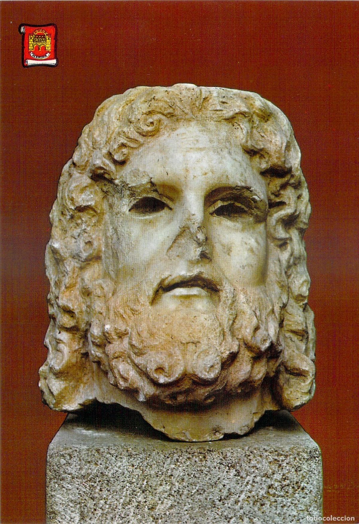 Postales: Postal Museo Arqueol&oacute;gico de M&eacute;rida Cabeza de Serapis