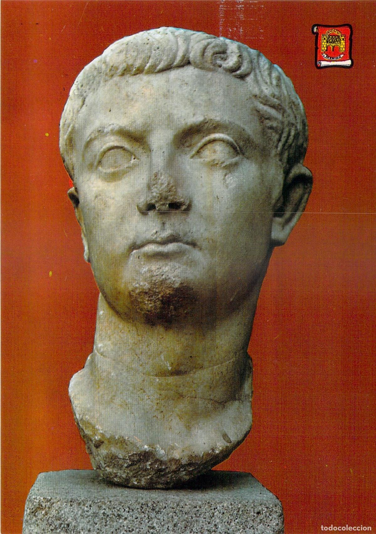 Postales: Postal del Retrato de Tiberio en el Museo Arqueol&oacute;gico de M&eacute;rida