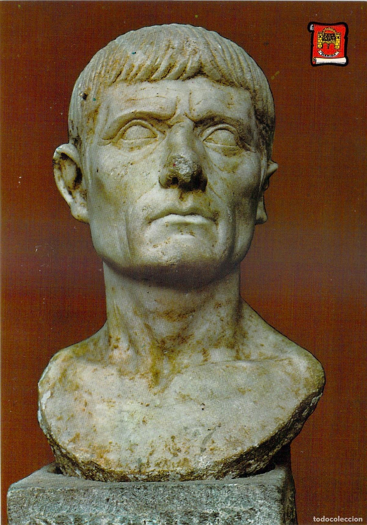 Postales: Postal de busto romano en el Museo Arqueol&oacute;gico de M&eacute;rida
