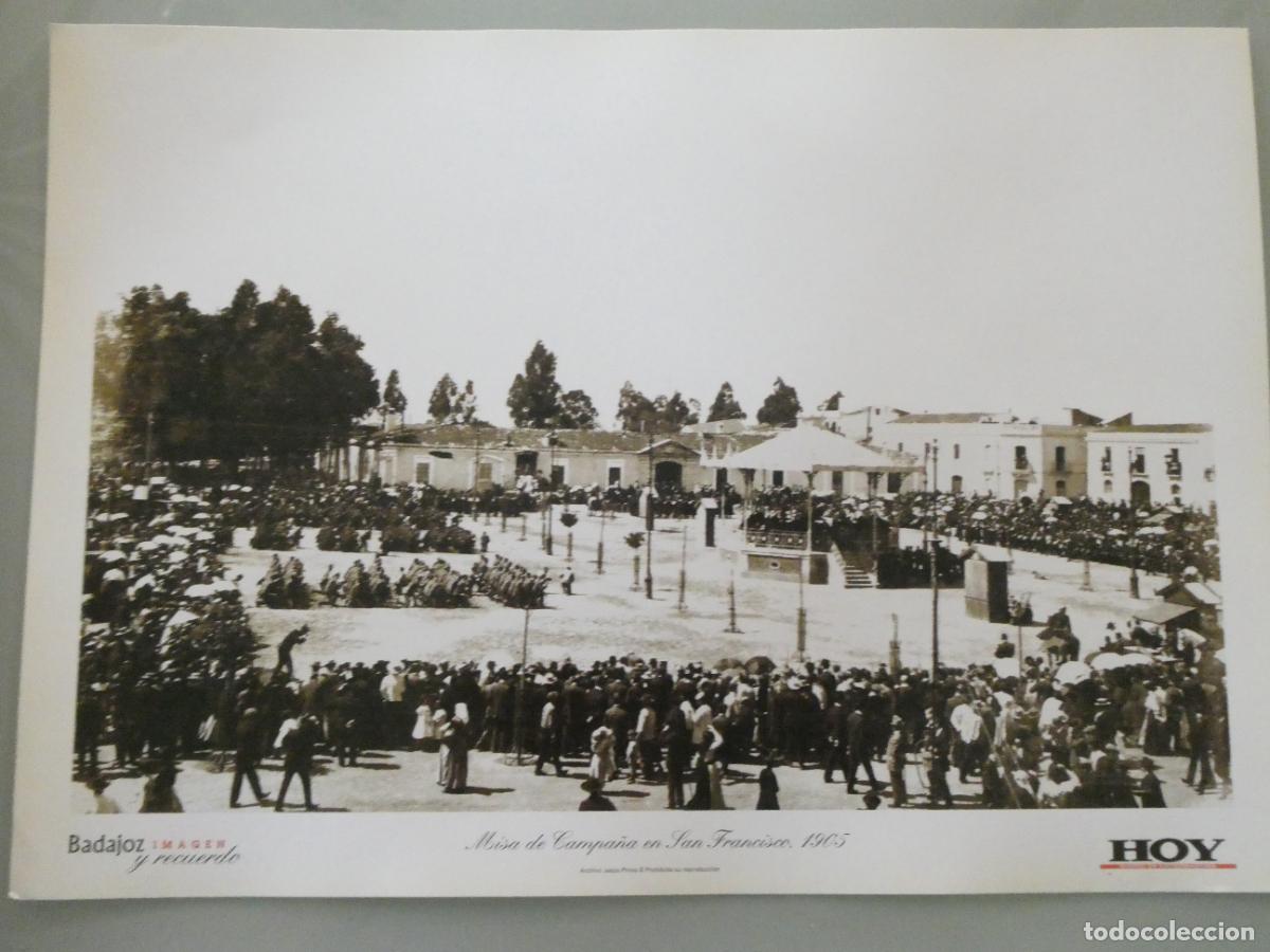 Postales: L&Aacute;MINA FOTO FOTOGRAF&Iacute;A FACS&Iacute;MIL BADAJOZ IMAGEN Y RECUERDO. MISA CAMPA&Ntilde;A SAN FRANCISCO 1905 34X24CM 9