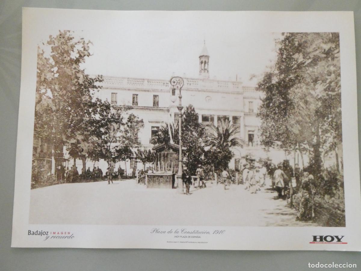 Postales: L&Aacute;MINA FOTO FOTOGRAF&Iacute;A FACS&Iacute;MIL BADAJOZ IMAGEN Y RECUERDO. PLAZA CONSTITUCI&Oacute;N 1910 34X24CM 13