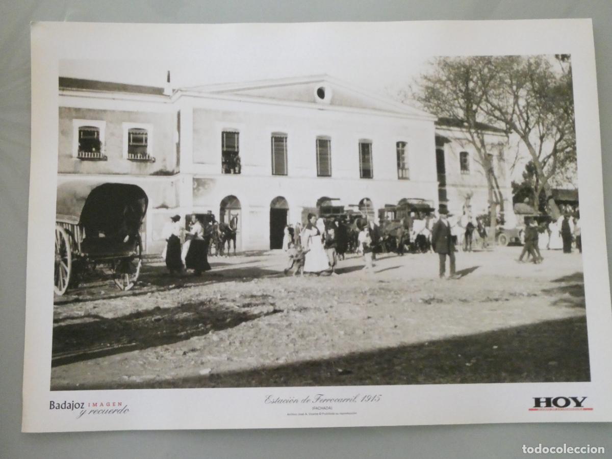 Postales: L&Aacute;MINA FOTO FOTOGRAF&Iacute;A FACS&Iacute;MIL BADAJOZ IMAGEN Y RECUERDO. ESTACI&Oacute;N DE FERROCARRIL 1915 34X24CM 16