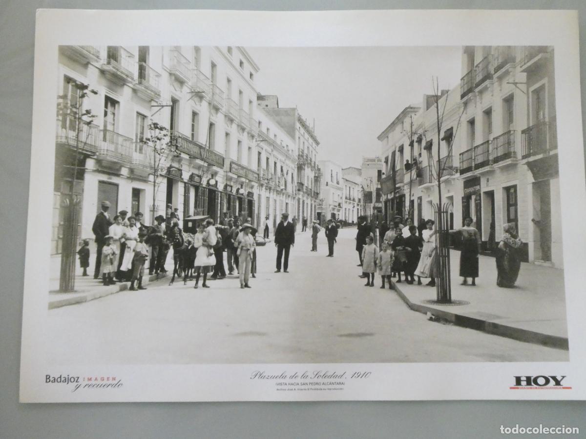 Postales: L&Aacute;MINA FOTO FOTOGRAF&Iacute;A FACS&Iacute;MIL BADAJOZ IMAGEN Y RECUERDO. PLAZUELA DE LA SOLEDAD 1910 34X24CM 24