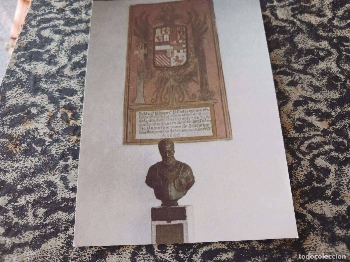 Postales: monasterio de san jeronimo de yuste, busto del emperador carlos V