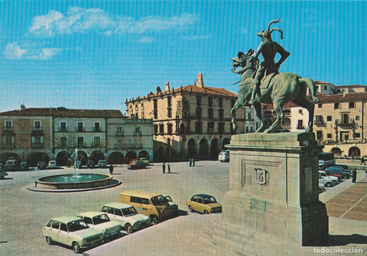 Postales: TRUJILLO, PLAZA MAYOR, MONUMENTO A PIZARRO - EDICIONES ARRIBAS N&ordm;28 - S/C