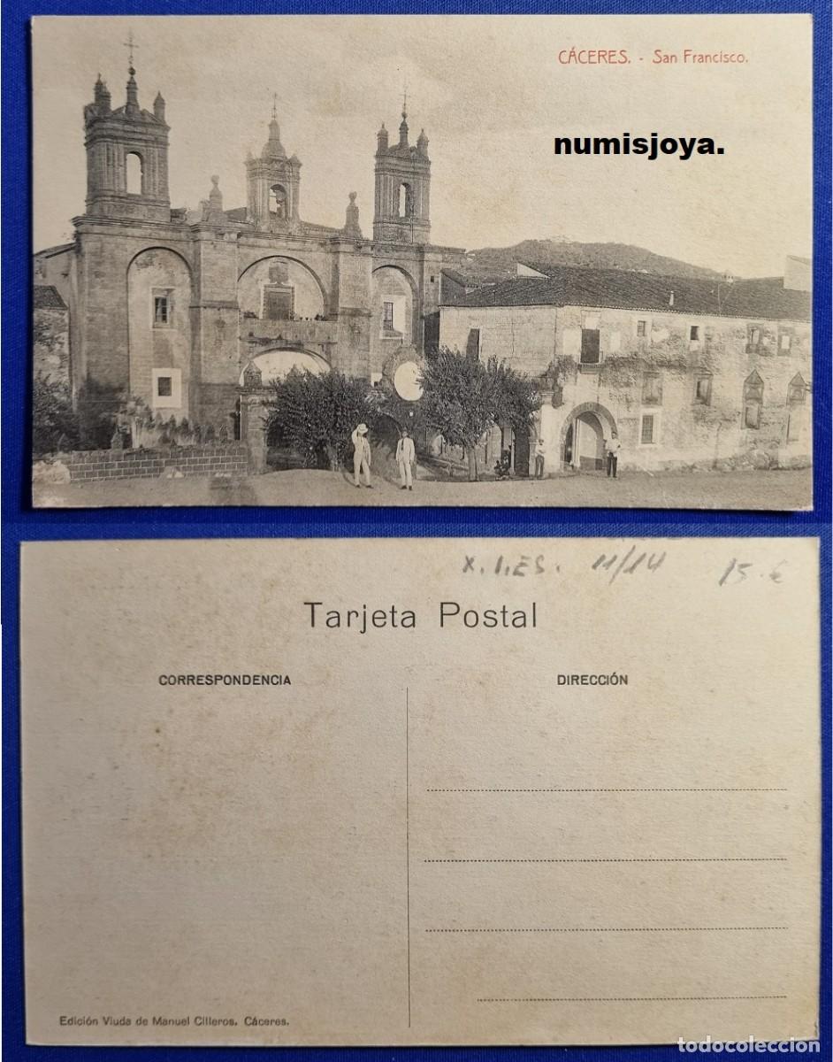 Postcards: Postal CACERES (Espa&ntilde;a) a&ntilde;o 1910. San Francisco. Ed. Vda. Manuel Cilleros.