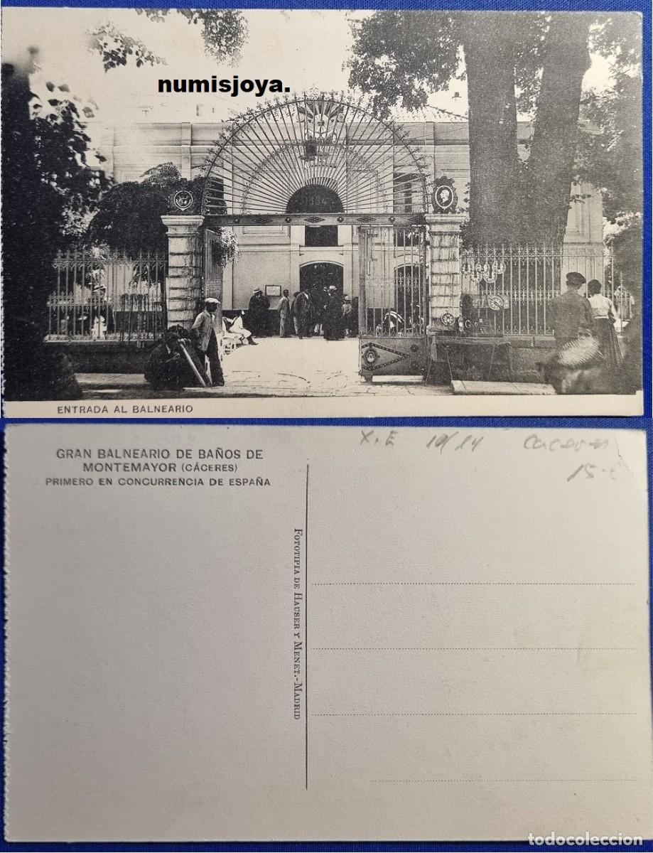 Postcards: Postal Ba&ntilde;os de MONTEMAYOR (Espa&ntilde;a) a&ntilde;o 1910. ENTRADA AL BALNEARIO. HAUSER Y MENET. RARA.
