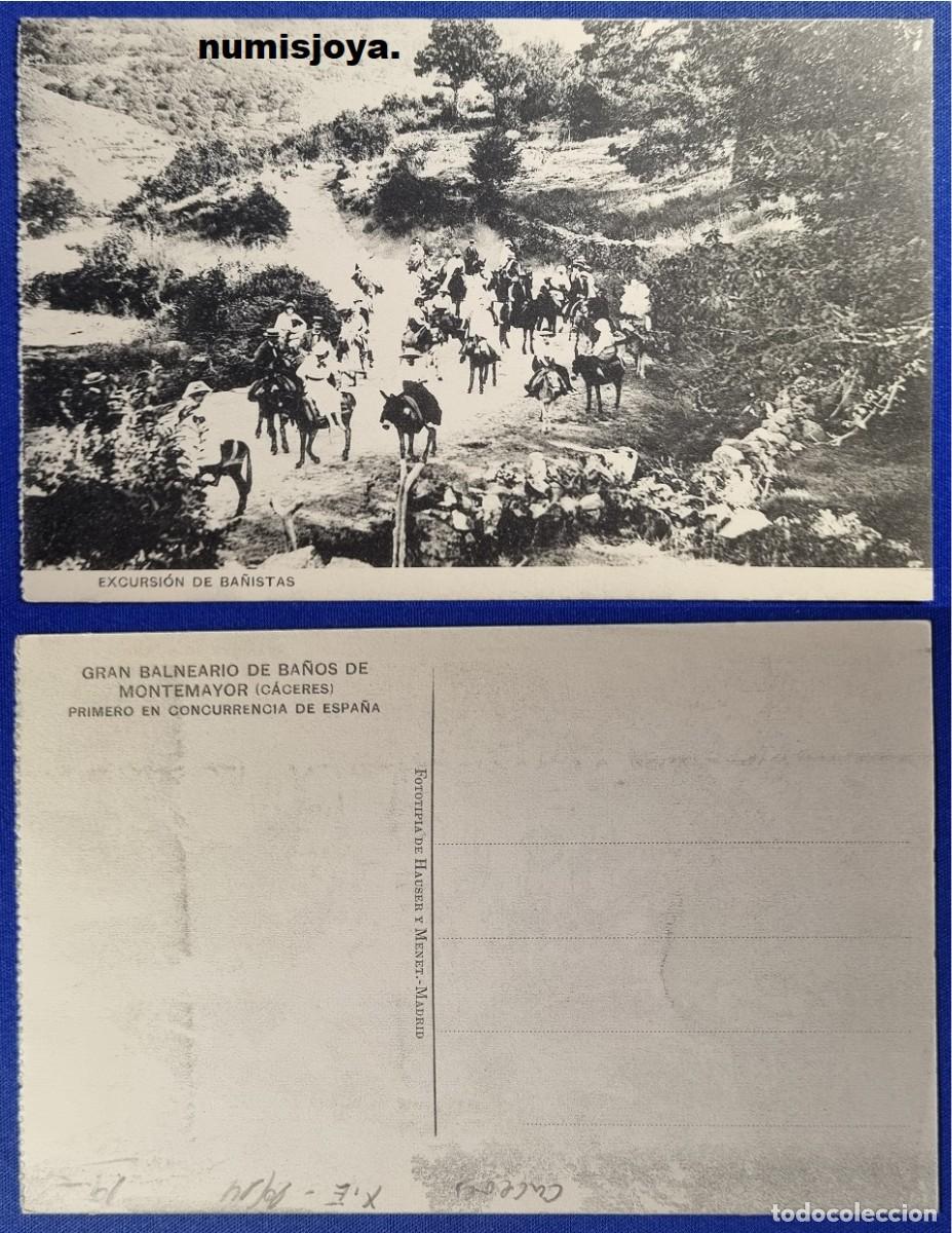 Postales: Postal Ba&ntilde;os de MONTEMAYOR (Espa&ntilde;a) a&ntilde;o 1910. ESCURSION BA&Ntilde;ISTAS. HAUSER Y MENET.