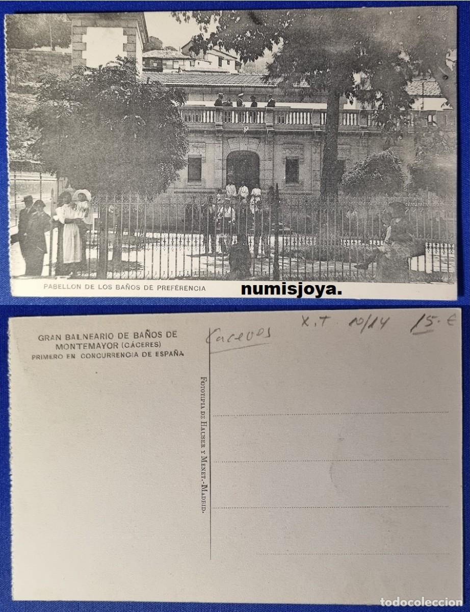 Postais: Postal Ba&ntilde;os de MONTEMAYOR (Espa&ntilde;a) a&ntilde;o 1910. PABELLON DE LOS BA&Ntilde;OS PREFERENCIA. HAUSER Y MENET.