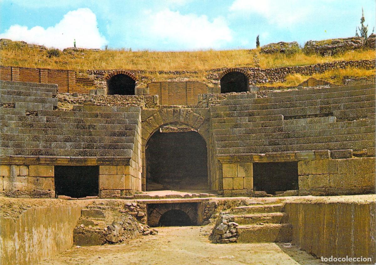 Postales: Postal de M&eacute;rida Detalle del Anfiteatro Romano