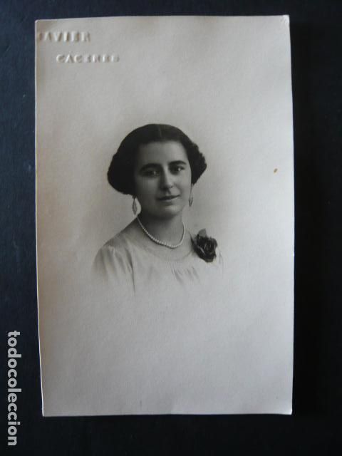 Postales: CACERES RETRATO DE MUJER POSTAL FOTOGRAFICA JAVIER FOTOGRAFO 1927