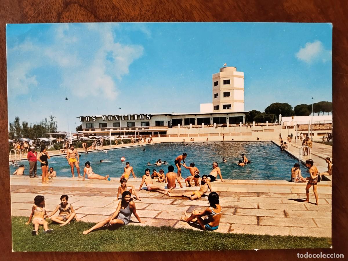 Postales: 62. Badajoz. Piscina Los Montitos. Ediciones Arribas.