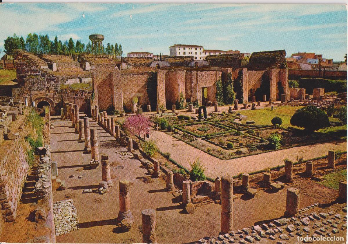 Postales: MERIDA (BADAJOZ) EJARDINES, ANFITEATRO ROMANO - EDICIONES ARRIBAS N&ordm;2006 - ESCRITA 1966