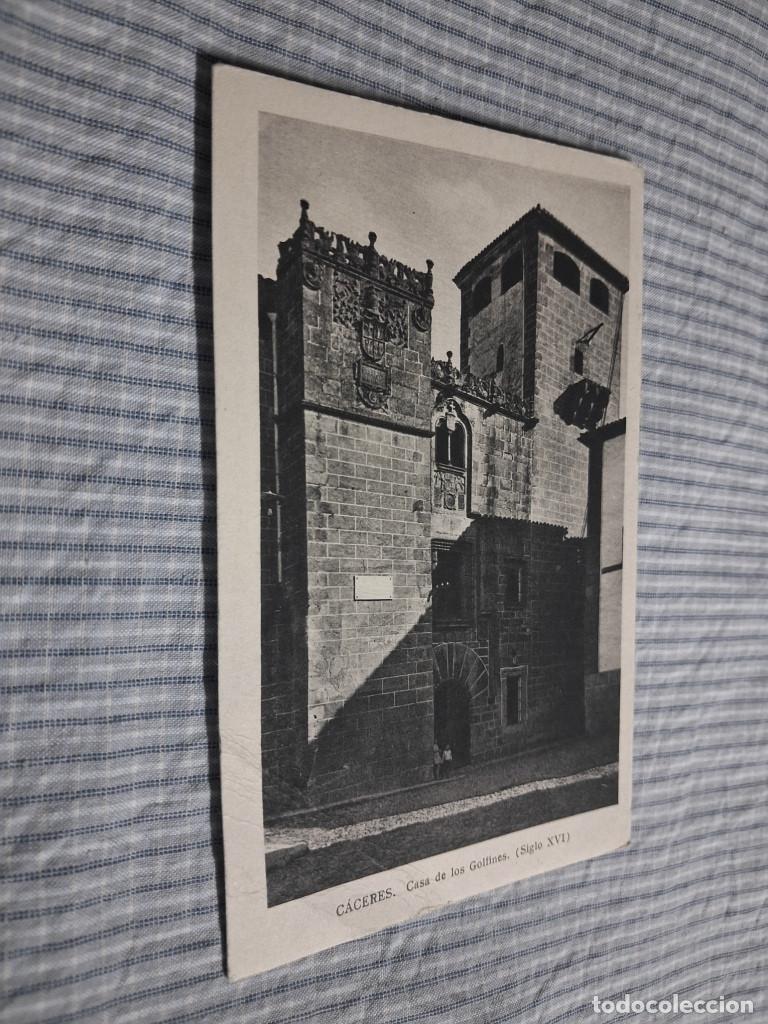 Postales: Postal antigua Extremadura. C&aacute;ceres. Casa de los Golfines. M. Arribas.