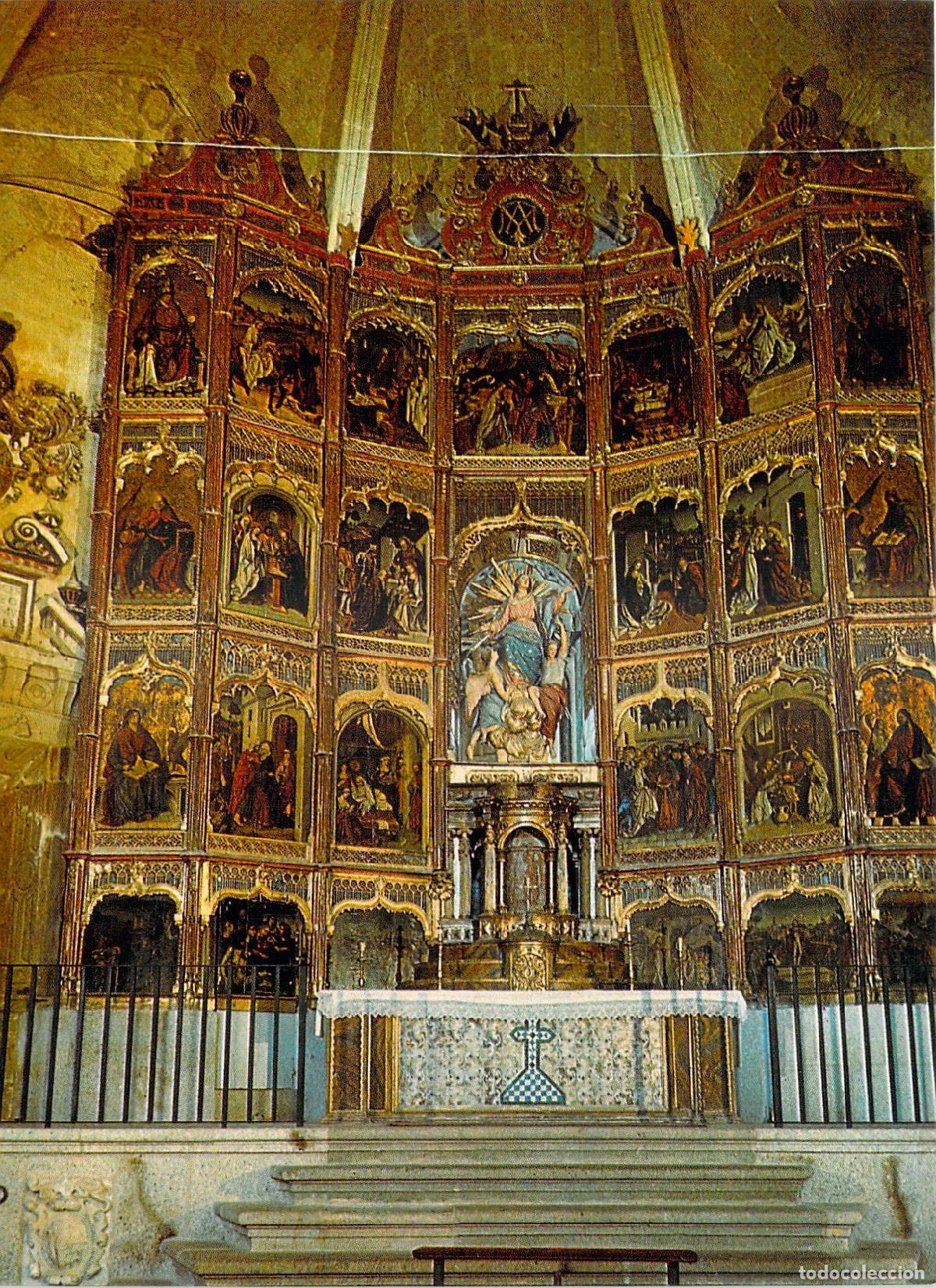 Postales: Postal del Retablo de la Iglesia Santa Mar&iacute;a la Mayor en Trujillo