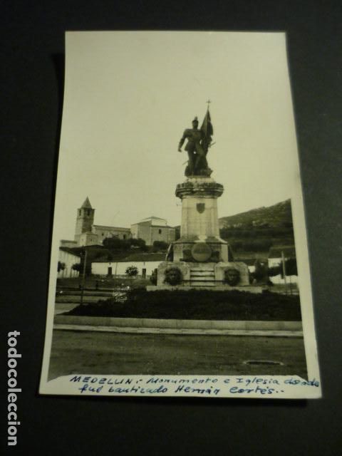 Postales: MEDELLIN CACERES MONUMENTO HERN&Aacute;N CORT&Eacute;S IGLESIA POSTAL FOTOGRAFIA EXCMO. AYUNTAMIENTO DE MEDELLIN