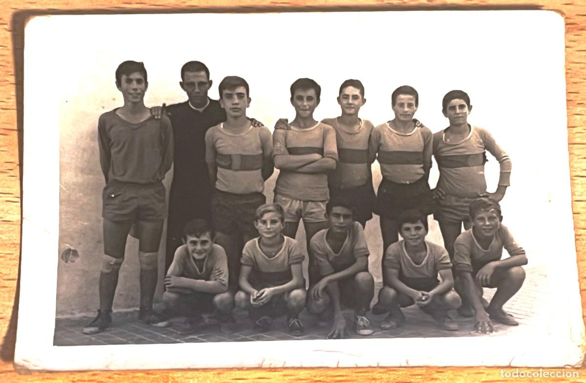 Postais: ANTIGUA FOTOGRAFIA DE PUEBLA DE LA CALZADA (BADAJOZ) EQUIPO DE FUTBOL INFANTIL, POSIBLEMENTE DEL COL