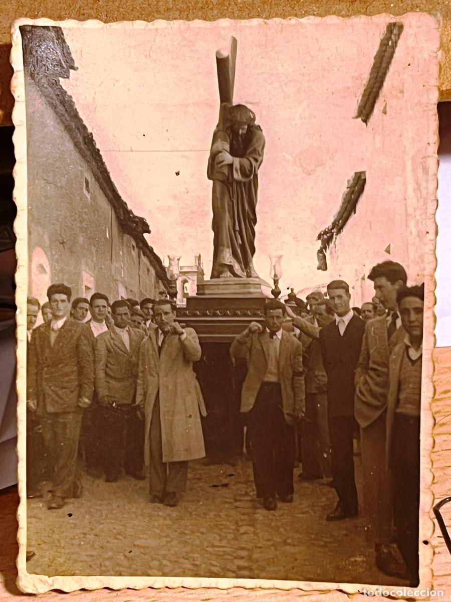 Postcards: ANTIGUA FOTOGRAFIA DE PUEBLA DE LA CALZADA (BADAJOZ) PROCESION, A&Ntilde;OS 40, MIDE 8,5 X 6,4 CMS. VER LA