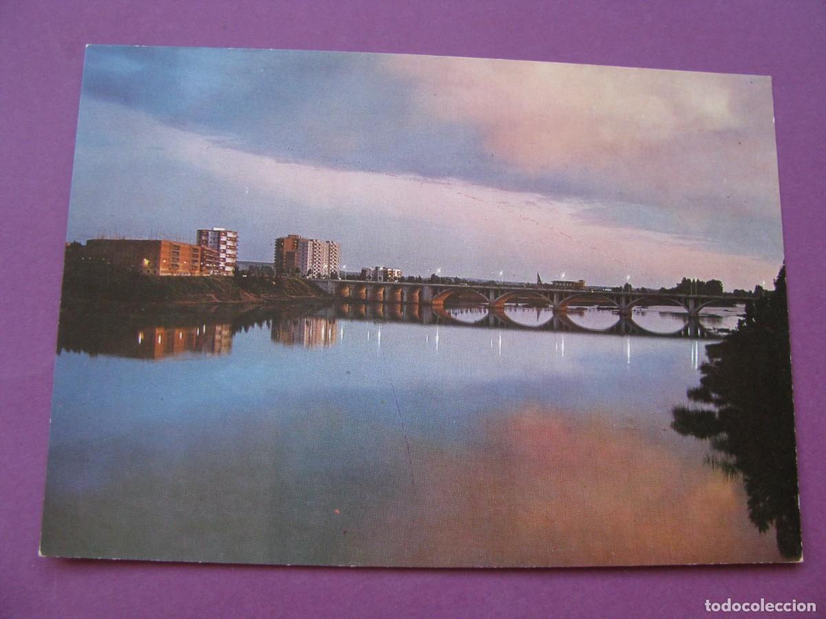 Postales: POSTAL DE BADAJOZ. PUENTE NUEVO SOBRE EL RIO GUADIANA. ARRIBAS. ESCRITA 1970