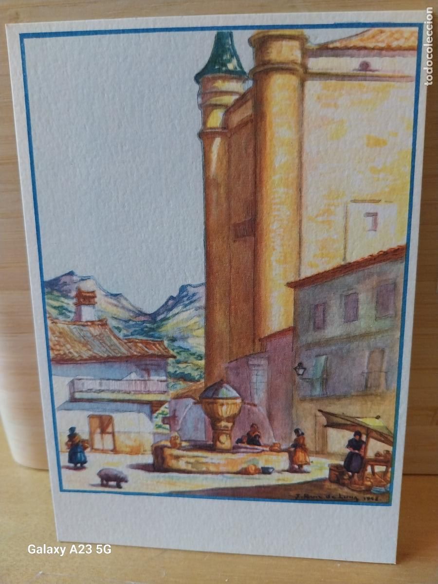 Postais: GUADALUPE RINCON DE LA PLAZA ED ESMALTE SERIE I 6 SC ORIGINAL ILUSTRACION RUIZ DE LUNA EXTREMADURA