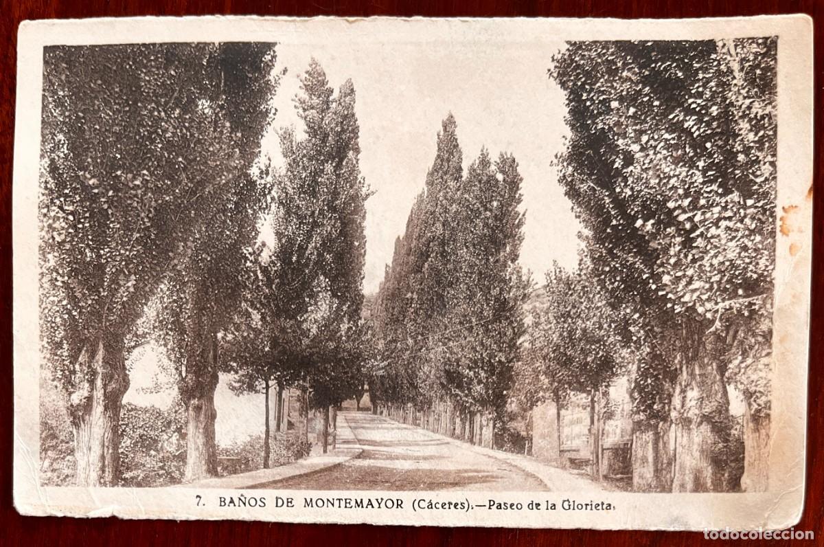 Postales: Ba&ntilde;os de Montemayor (Caceres), paseo de la glorieta, 7, no consta marca editorial