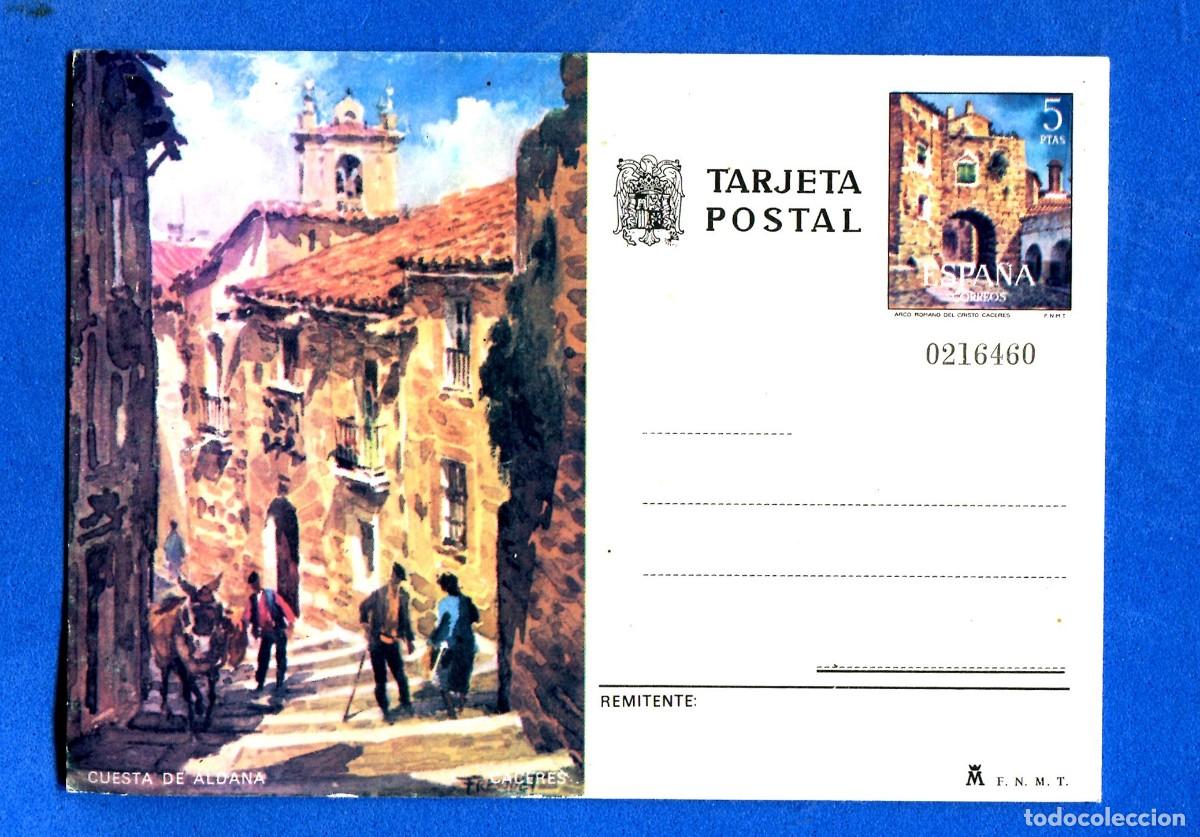 Postales: POSTAL SIN CIRCULAR CUESTA DE ALDANA CACERES EDITA F.N.M.T