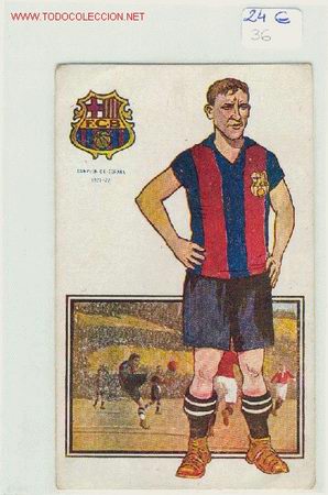 Sports collectibles: FUTBOL POSTAL AGUSTIN SANCHO F.C.BARCELONA A&Ntilde;OS 20
