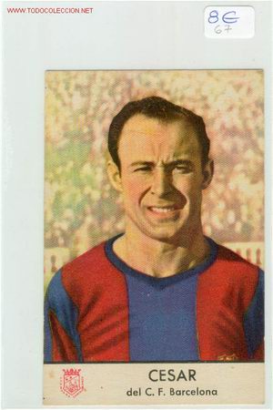 Sports collectibles: CROMO POSTAL CESAR  A&Ntilde;OS 50