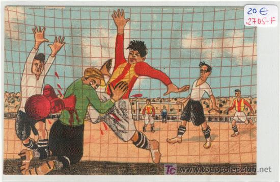 Sammelleidenschaft Sport: (2705-F)POSTAL FUTBOL A&Ntilde;OS 20 DIBUJANTE SURROCA
