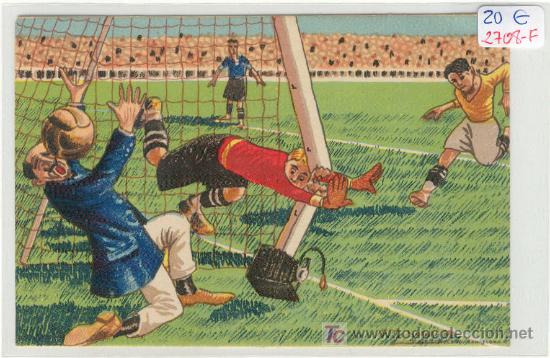 Sammelleidenschaft Sport: (2708-F)POSTAL FUTBOL A&Ntilde;OS 20 DIBUJANTE SURROCA