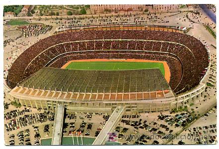 Collectionnisme sportif: POSTAL FUTBOL ESTADIO FC BARCELONA , VISTA AEREA    PF63
