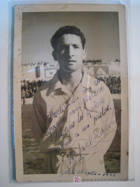Colecionismo desportivo: RAFAEL QUERAL. RB LINENSE. LINEA CONCEPCION. CADIZ. 1954-1955. FOTOGRAFIA FIRMADA