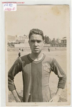Sports collectibles: POSTAL JUGADOR FUTBOL A&Ntilde;OS 20