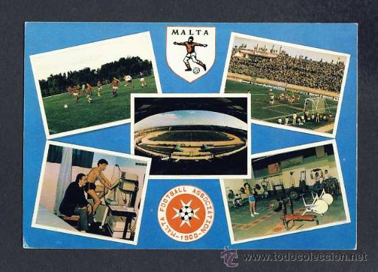 Coleccionismo deportivo: Postal de futbol: Estadio de MALTA - Foto 1