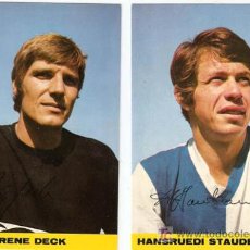 Coleccionismo deportivo: 2 JUGADORES DEL GRASSHOPPER -CLUB - 1971- SUIZA- SIN ESCRIBIR- VELL I BELL