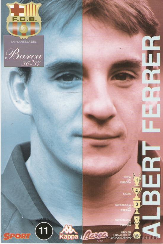 Coleccionismo deportivo: FICHA  DEL F.C. BARCELONA   ALBERT FERRER - Foto 1