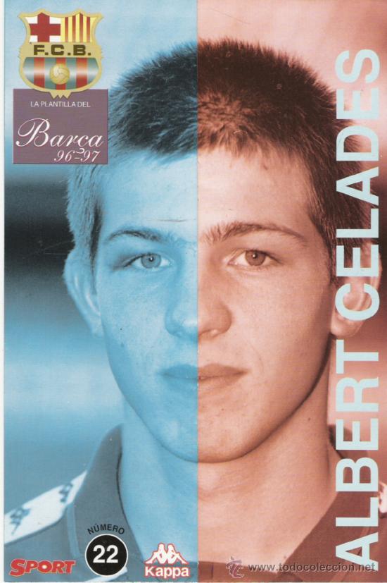 Coleccionismo deportivo: FICHA  DEL F.C. BARCELONA ALBERT CELADES - Foto 1