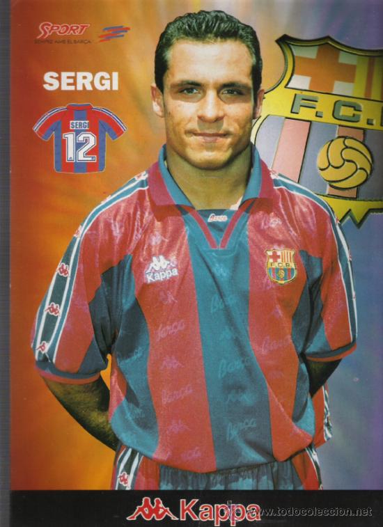Coleccionismo deportivo: POSTAL DEL BARCELONA DE CARTON  SERGI - Foto 1