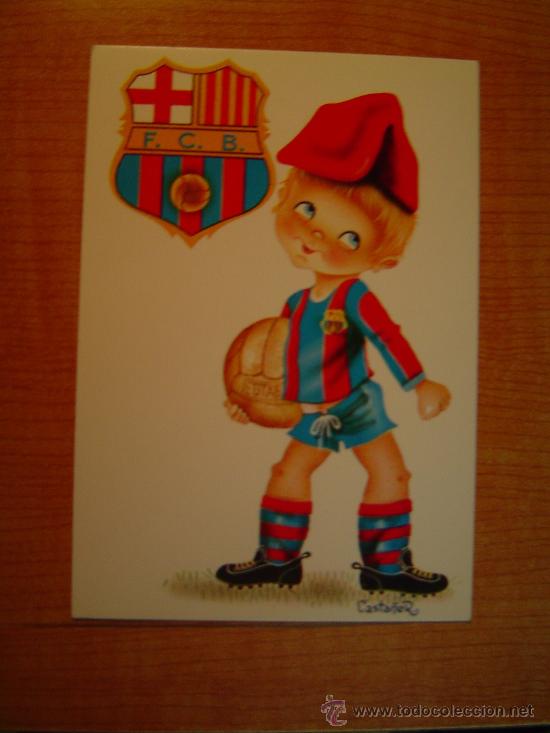Coleccionismo deportivo: POSTA F. C. BARCELONA  CASTA&Ntilde;ER SIN CIRCULAR - Foto 1
