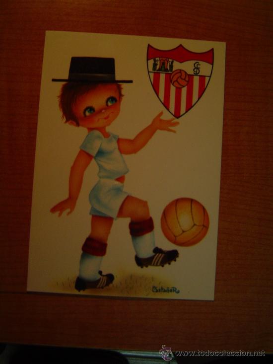 Coleccionismo deportivo: POSTAL  SEVILLA CASTA&Ntilde;ER SIN CIRCULAR - Foto 1