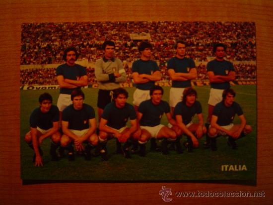 Collectionnisme sportif: POSTAL  SELECCION NACIONAL DE ITALIA  N&ordm; 1 SIN CIRCULAR