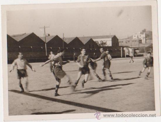 Collectionnisme sportif: Fotografia jugadores en un lance del juego,fotografia industrial y publicitaria Rosique-Barcelona