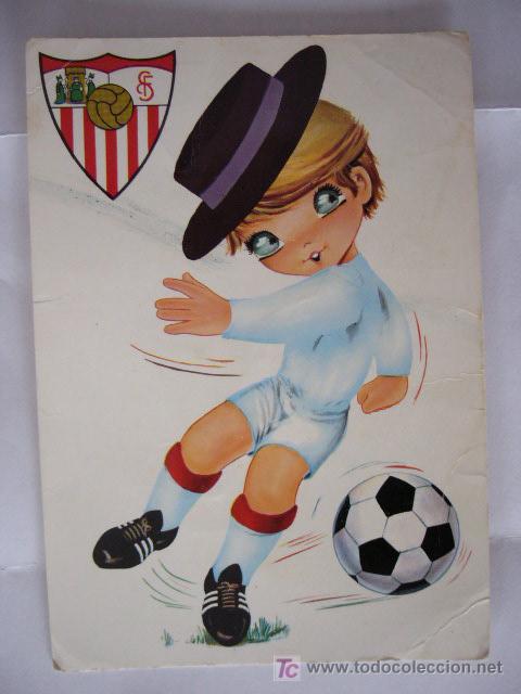 Coleccionismo deportivo: POSTAL SEVILLA CF.  BV.  ESCRITA. - Foto 1