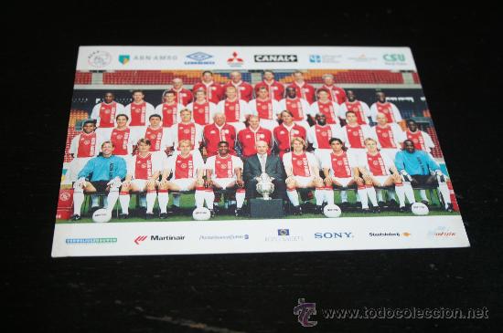 Sports collectibles: POSTAL PLANTILLA AJAX DE AMSTERDAM TEMPORADA 99-00 CON FIRMAS